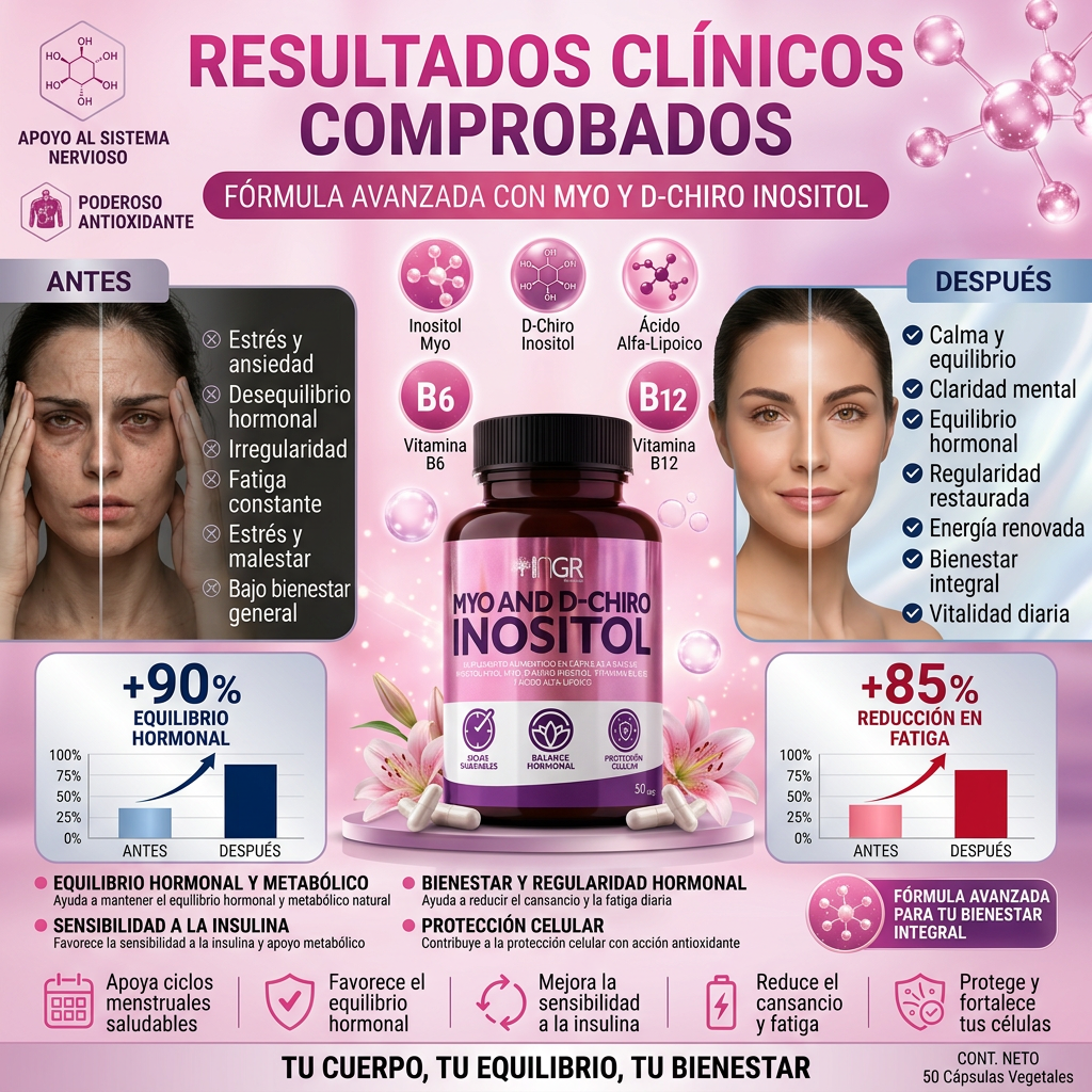 Inositol Myo D-Chiro - Promoción x3